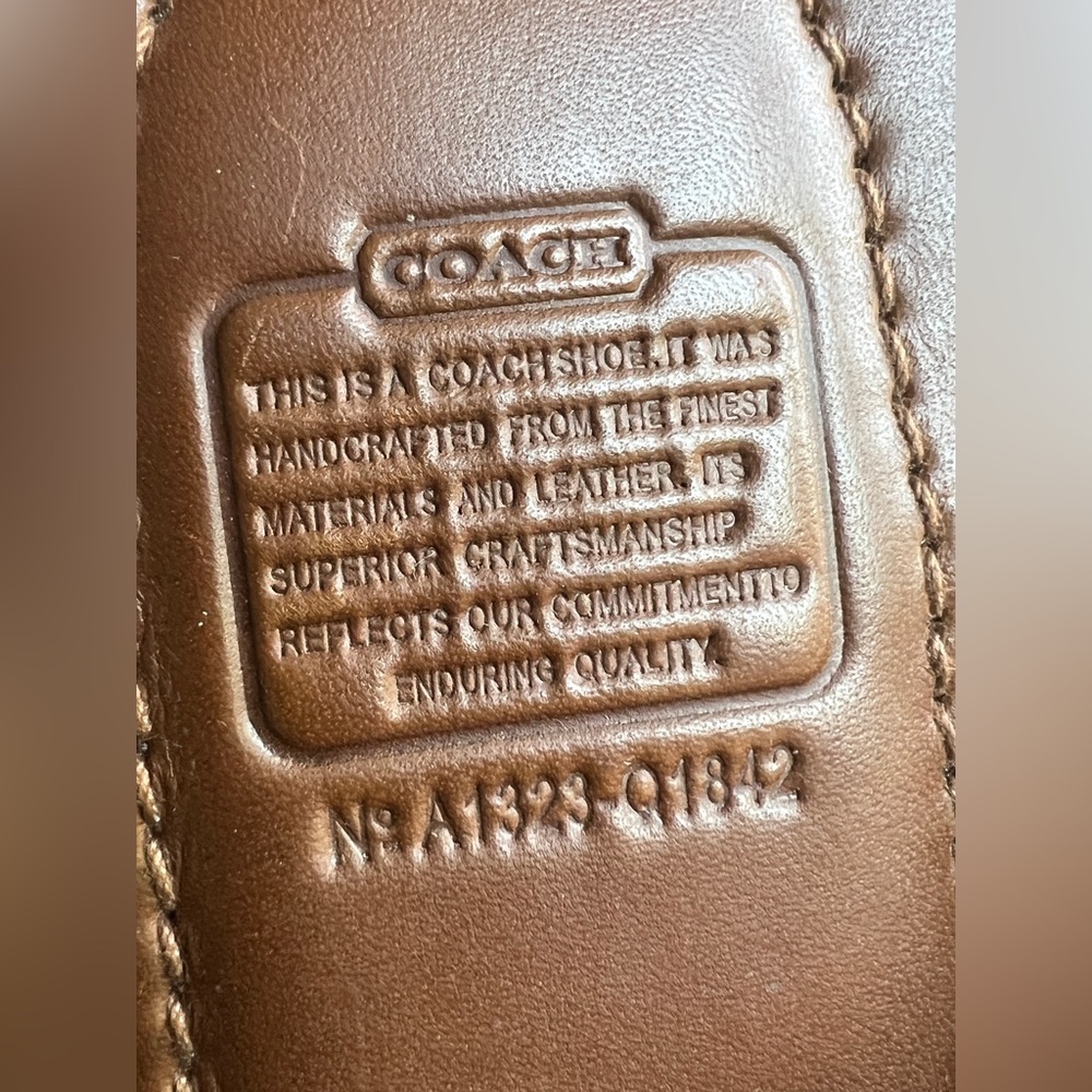 Coach Parker VTG Men’s Brown Leather Flip Flops. Sz 8M - Picture 7 of 10